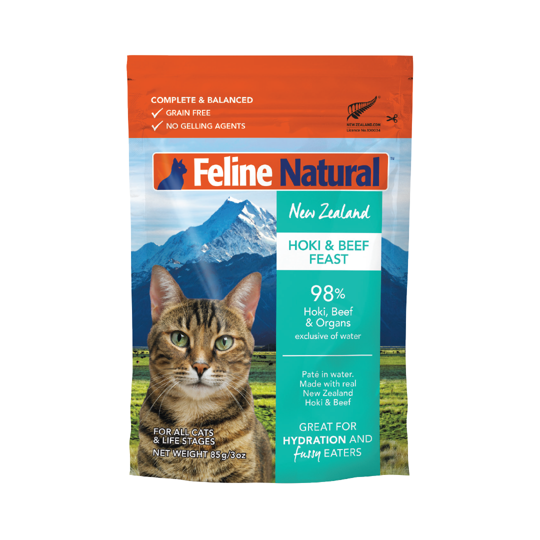 FELINE NATURAL Hoki & Beef Multipack 12PK - ADS Pet Store