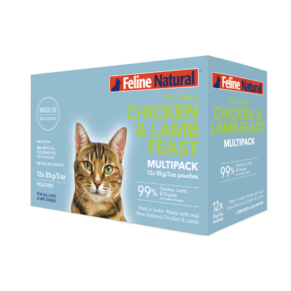 FELINE NATURAL Chicken & Lamb Multipack 12PK - ADS Pet Store