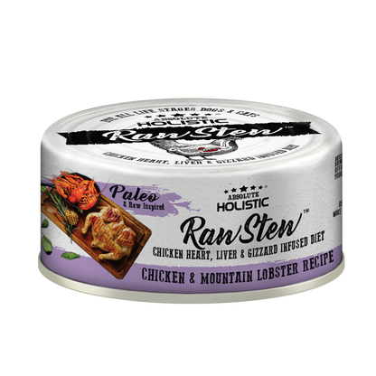 Absolute Holistic Raw Stew Chicken and Mountain Lobster Cat Wet Food 80G