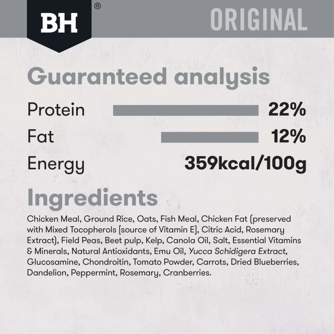 black hawk chicken and rice dry dog food 20kg guaranteed analysis