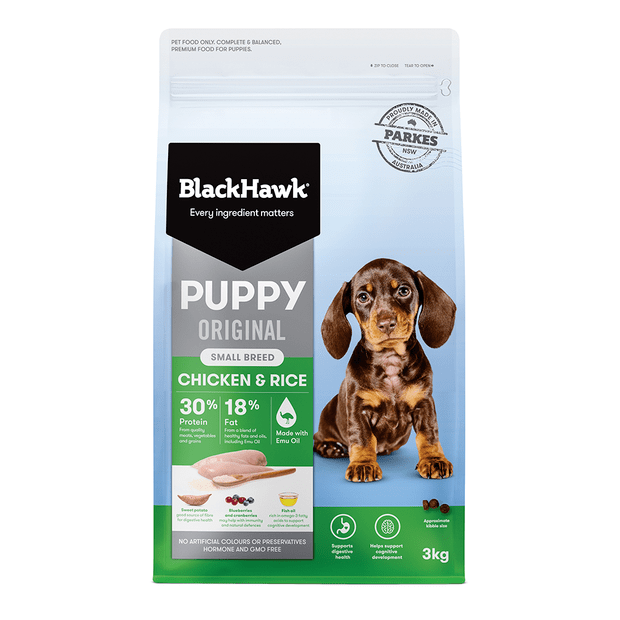 BLACK HAWK Original Small Breed Puppy Dry Dog Food Chicken & Rice