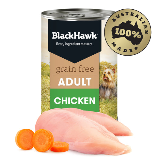 Black Hawk Grain Free Adult Wet Dog Food Chicken 400G - ADS Pet Store