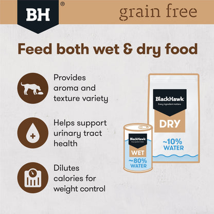 Black Hawk Grain Free Adult Wet Dog Food Lamb 400G x 12