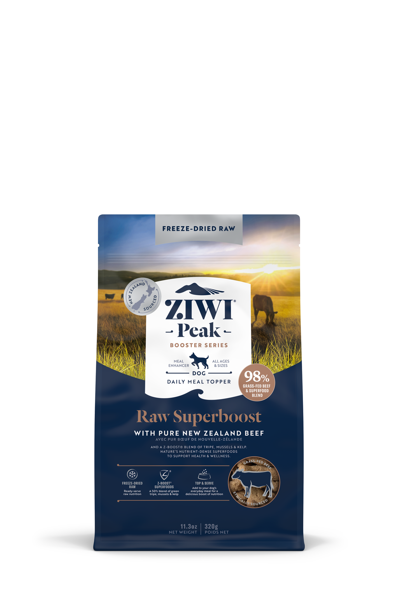 Ziwi Peak Freeze-Dried Dog Raw Superboost Beef 320G - ADS Pet Store