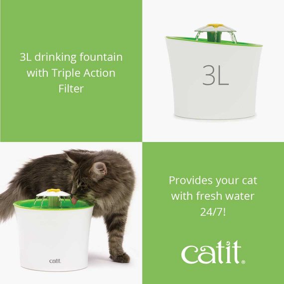 Catit 2.0 Senses Flower Water Fountain 3 Litres - ADS Pet Store