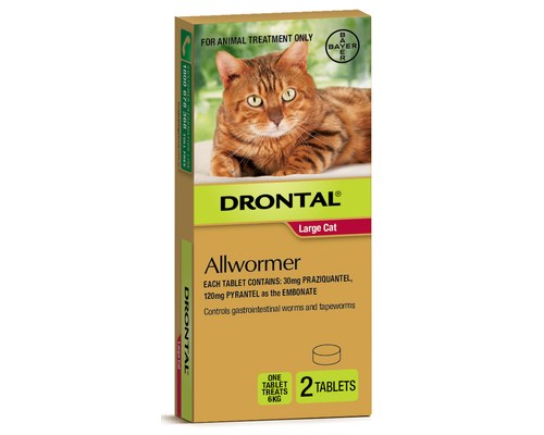Drontal Allwormer For Large Cats (Red) 2 pack 