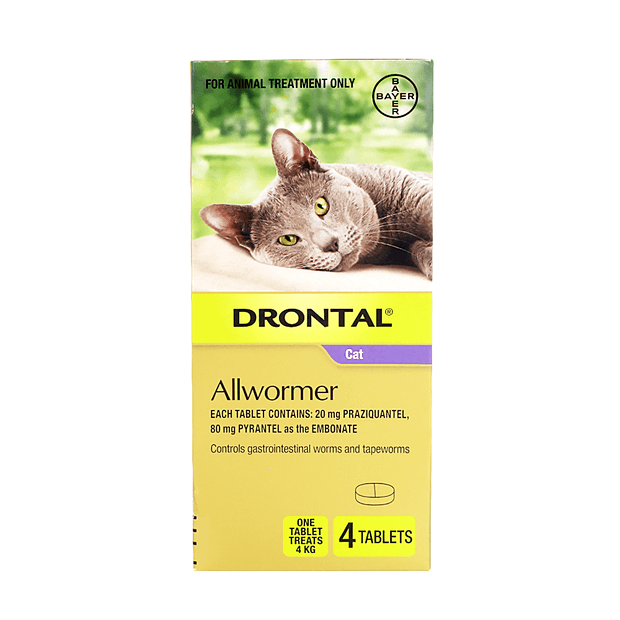 Drontal Allwormer For Small Cats (Purple) 4 pack - ADS Pet Store
