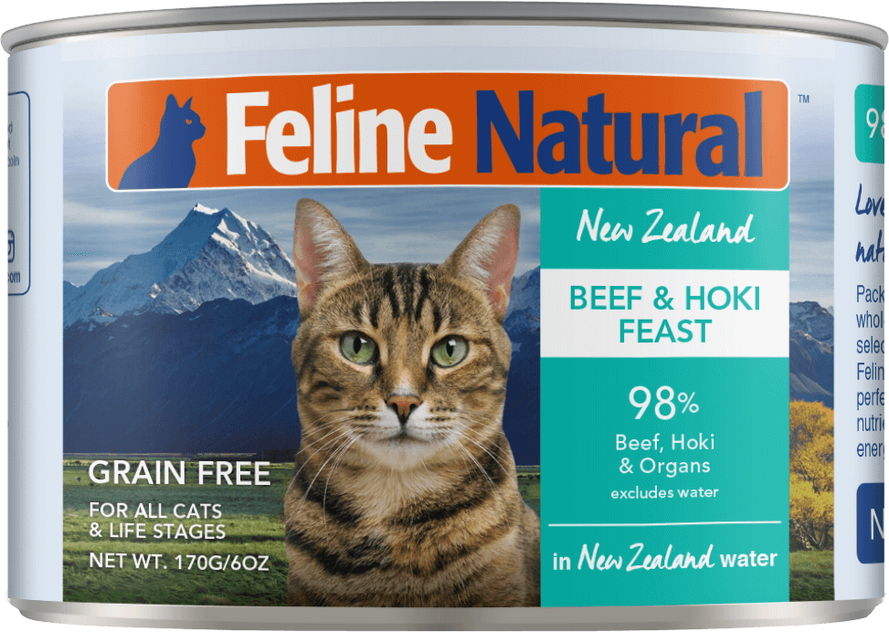 Feline Natural Cat Beef And Hoki wet cat food 170g