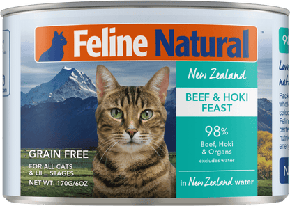 Feline Natural Cat Beef And Hoki wet cat food 170g