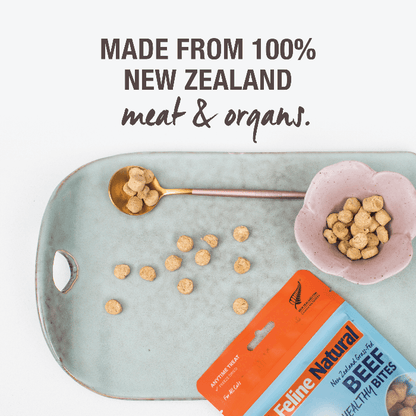 feline natural freeze dried healthy bites cat treat 50g made from 100% New Zealand meat and organs