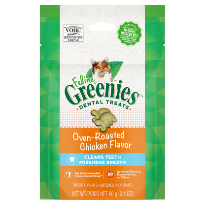 Greenies Cat Dental Treats Oven Roasted Chicken Flavour 60G - ADS Pet Store