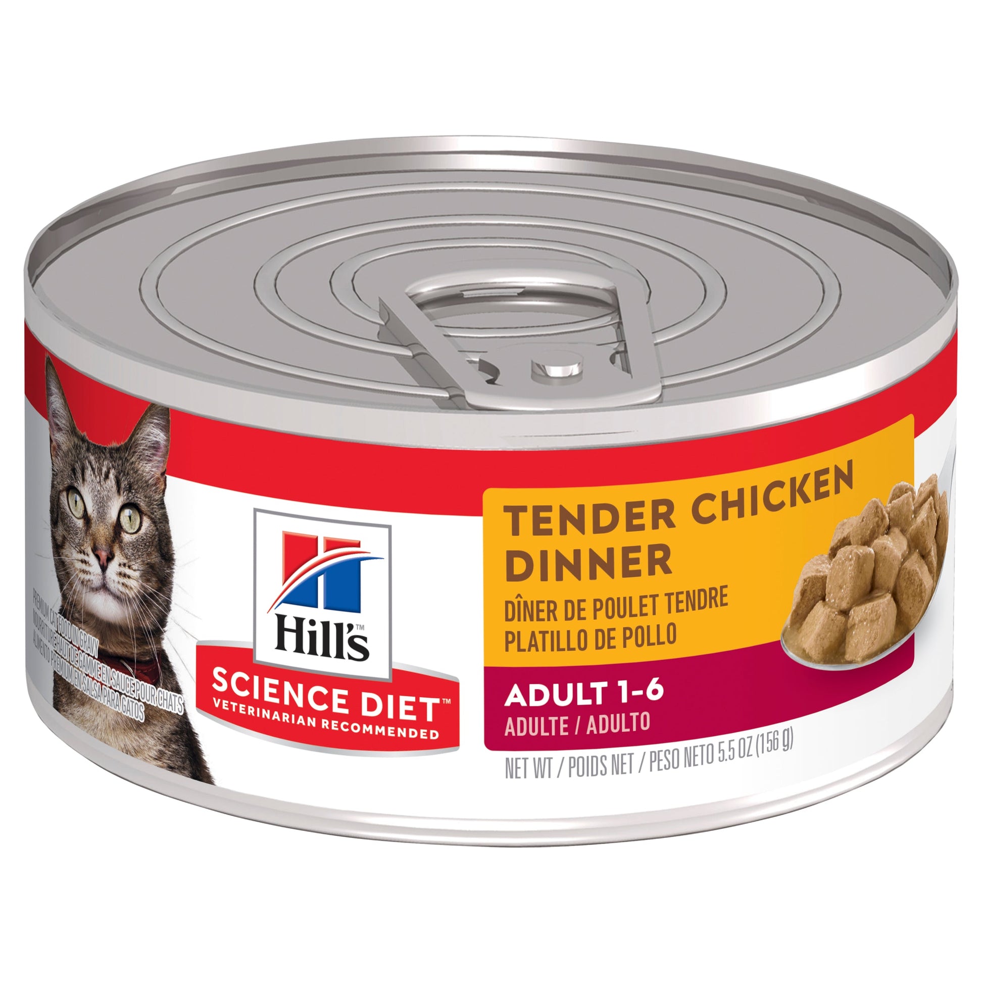 Hill's Science Diet Adult Tender Chicken Dinner Canned Cat Food 156G x 24 - ADS Pet Store