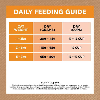 IVORY COAT Grain Free Adult Dry Cat Food Chicken 4KG feeding guide