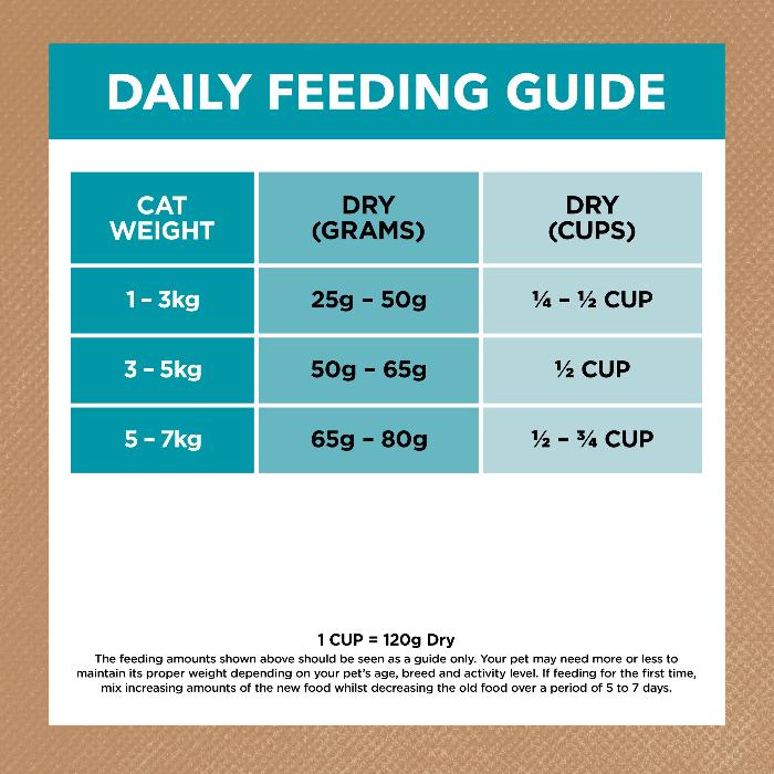 Ivory Coat Grain Free Adult ocean fish and salmon Dry Cat Food 4kg feeding guide