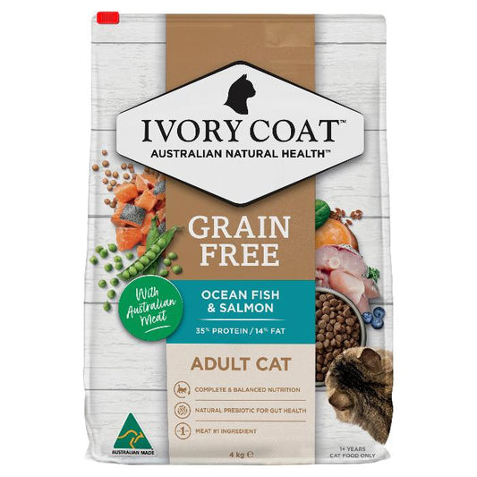 Ivory Coat Grain Free Adult ocean fish and salmon Dry Cat Food 4kg