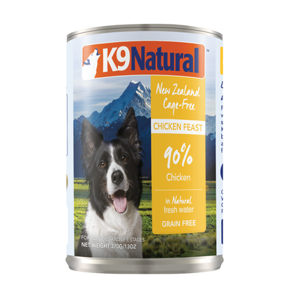 K9 Natural Dog Chicken Feast Canned 370Gx12 - ADS Pet Store