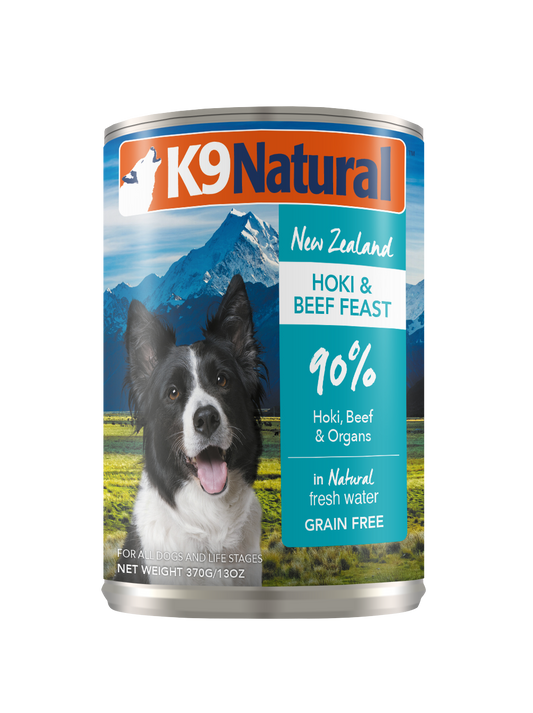 K9 Natural Hoki And Beef Canned Dog Food 370G - ADS Pet Store