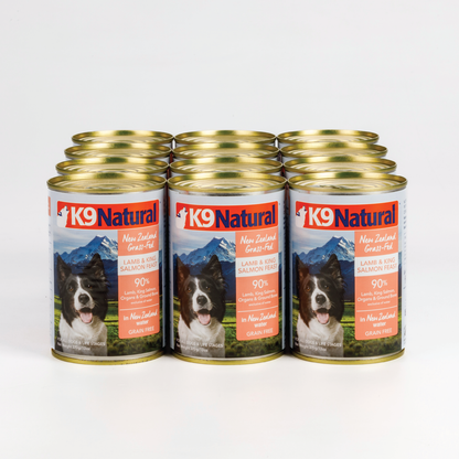 K9 Natural Lamb And King Salmon Canned Dog Food 370G x 12