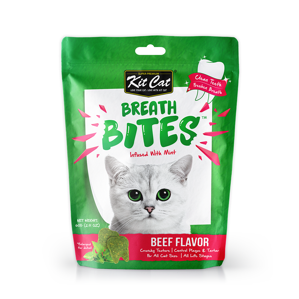 Kit Cat Cat Treats Breath Bites Beef 60G - ADS Pet Store