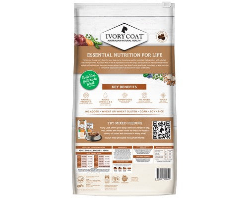 Ivory Coat Grain Free Dry Dog Food Adult Lamb and Kangaroo