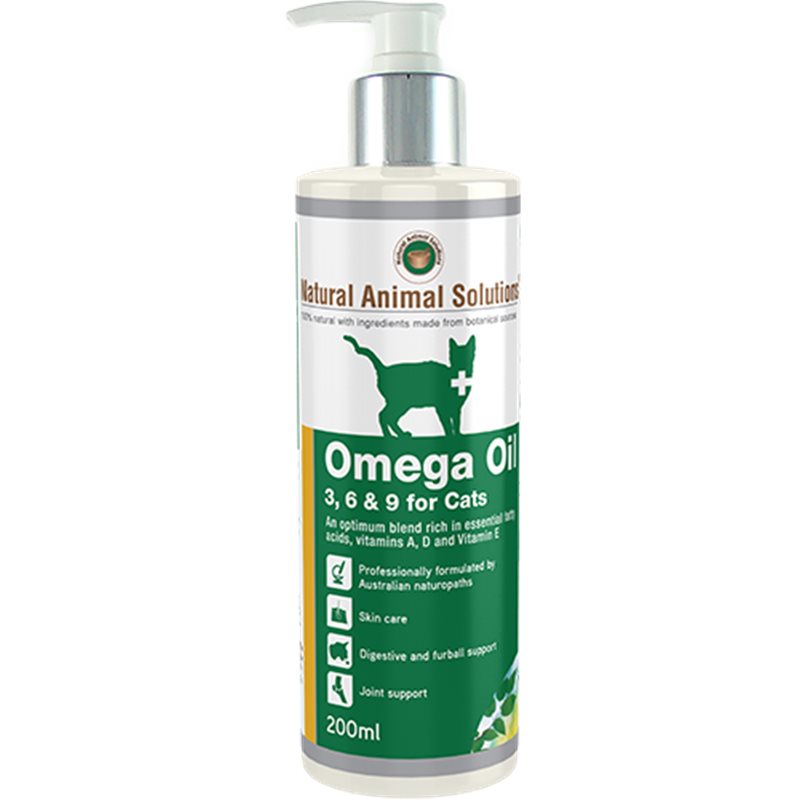 Natural Animal Solutions Cat Omega Oil 200ml - ADS Pet Store