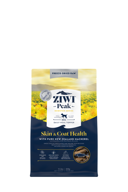 Ziwi Peak Freeze-Dried Dog Raw Functional Booster - Skin & Coat Mackerel 320G