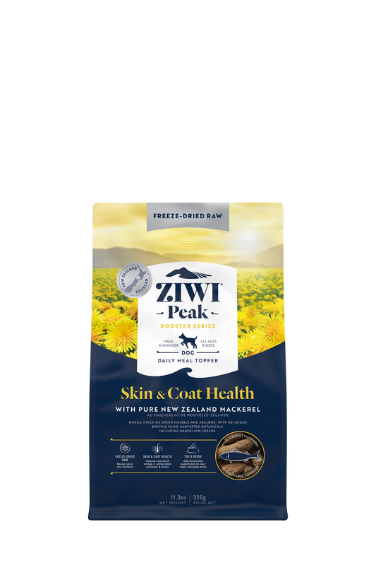 Ziwi Peak Freeze-Dried Dog Raw Functional Booster - Skin & Coat Mackerel 320G