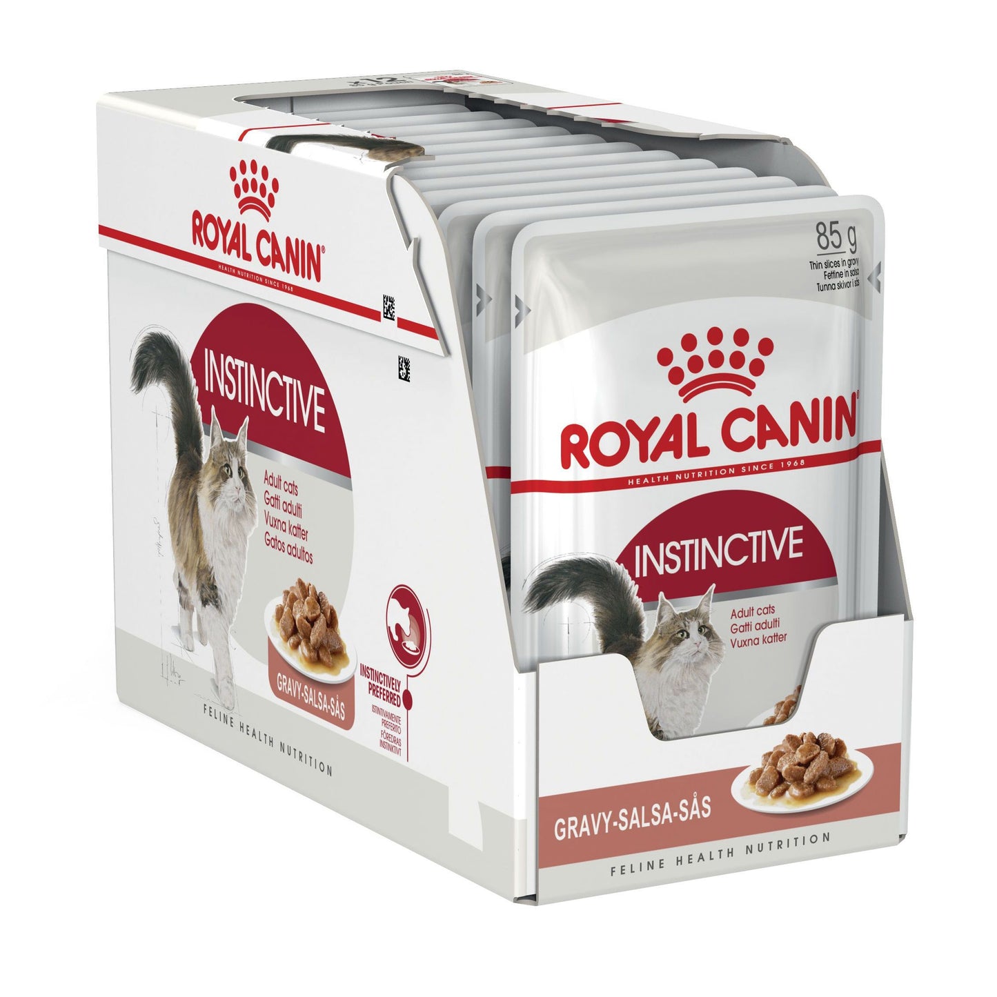 Royal Canin Adult Instinctive Gravy Wet Cat Food Pouches 85G x 12