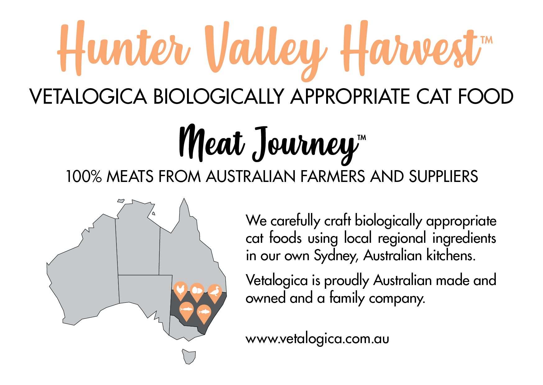 Vetalogica Biologically Appropriate Adult Hunter Valley Havest Dry Cat Food 3KG - ADS Pet Store