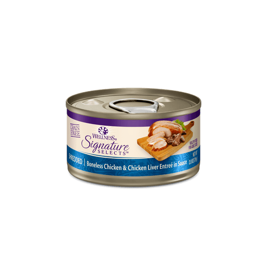 WELLNESS Signature Selects Shredded Chicken And Liver Sauce Wet Cat Food 79g