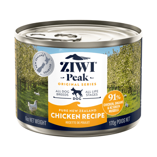 ziwi peak grain free chicken wet dog food canned 170g